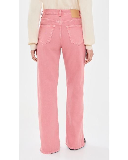 B Sides Pink Charlot Split Hem Jeans