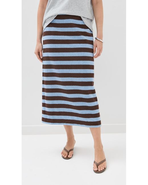Tibi Black Bonded Dry Loop Terry Skirt