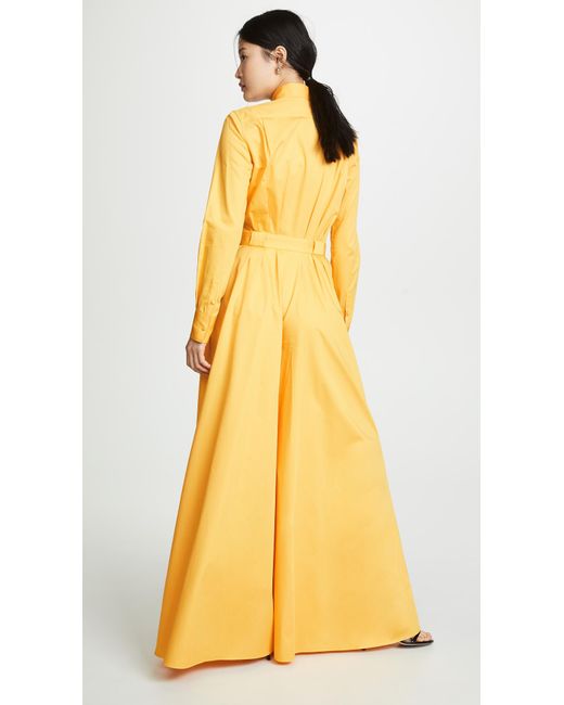 Brandon maxwell yellow jumpsuit new arrivals