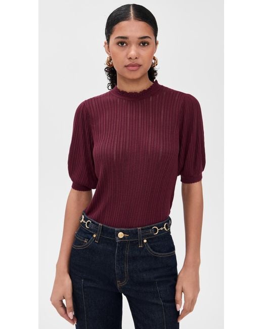 Ulla Johnson Purple Gemma Top