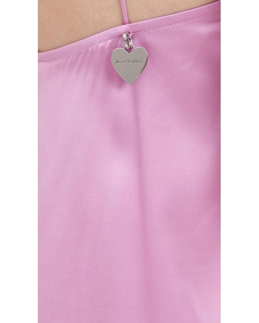 Acne Pink Satin Dress