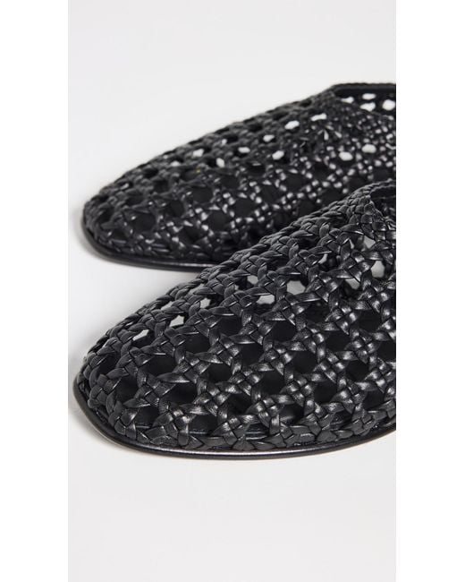 Jonathan Simkhai Black Eden Woven Leather Ballet Flats