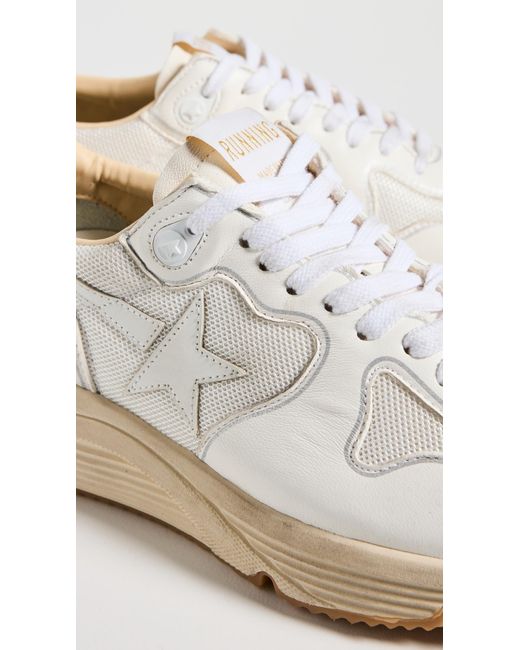 Golden Goose Deluxe Brand White Running Toe Box Leather Star Nappa Heel And Spur Sneakers