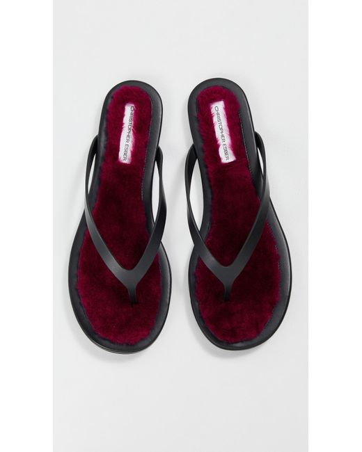 Christopher Esber Black Joan Flip Flops