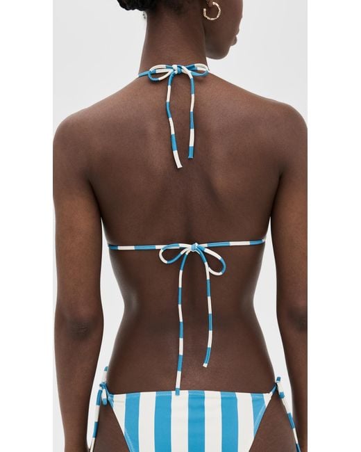 Solid & Striped Blue The Iris Bikini Top