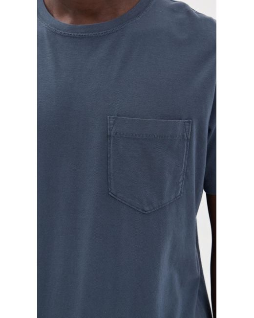 Billy Reid Blue Washed Tee for men