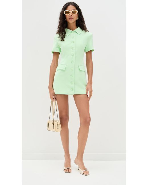 Lioness Cheri Short Sleeve Mini Dress in Green | Lyst