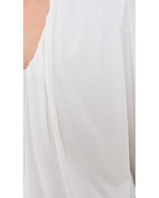Vince White V Neck Bubble Top