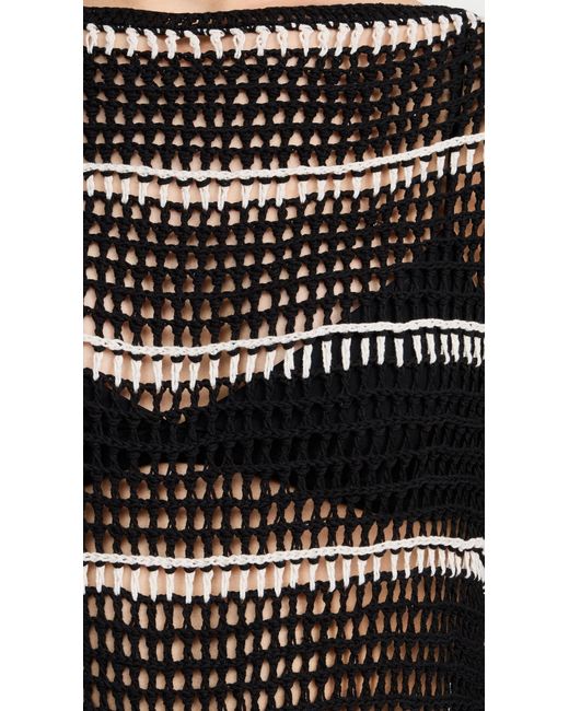 Faithfull The Brand Black Jesolo Crochet Dress