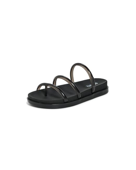 SCHUTZ SHOES Women's Black Polly Sporty Jelly Sandals