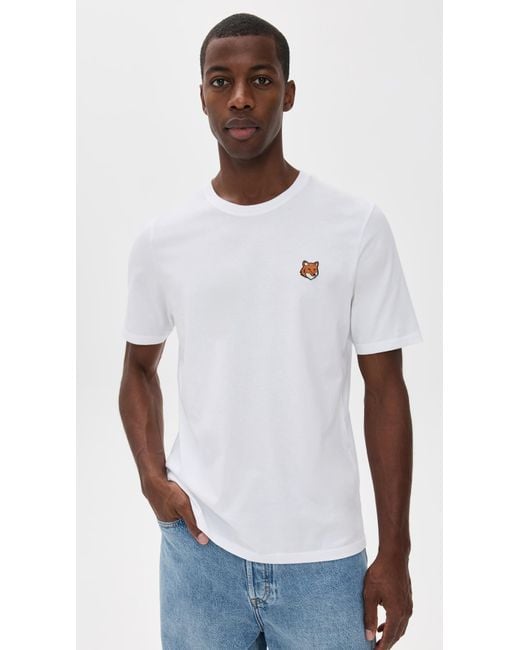 Maison Kitsuné White Fox Head Patch Regular Tee for men