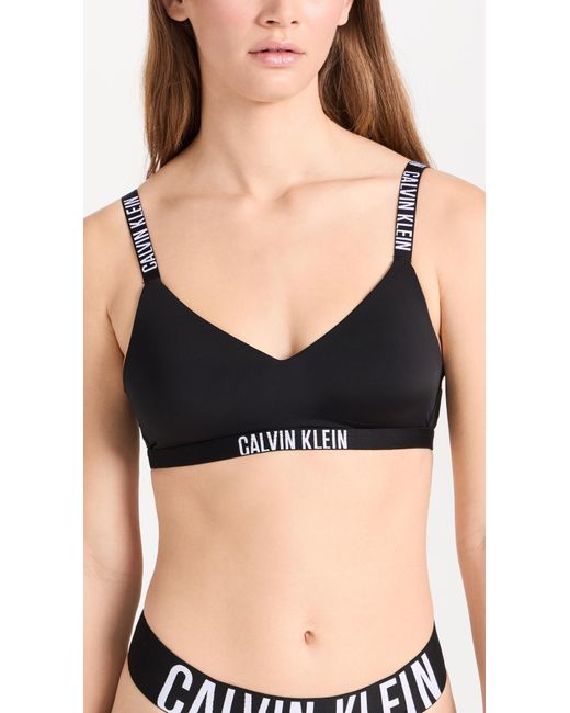 Calvin Klein Black Cavin Kein Underwear Ighty Ined Braette Back