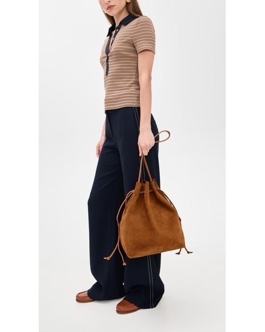 Mansur Gavriel Brown Drawstring Cabas Bag