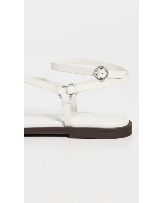 Rag & Bone White Geo Strappy Ring Sandals