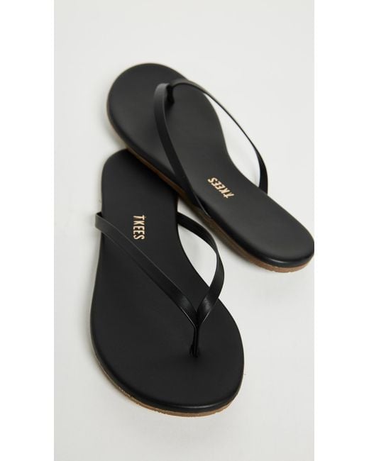 TKEES Black Liners Flip Flops