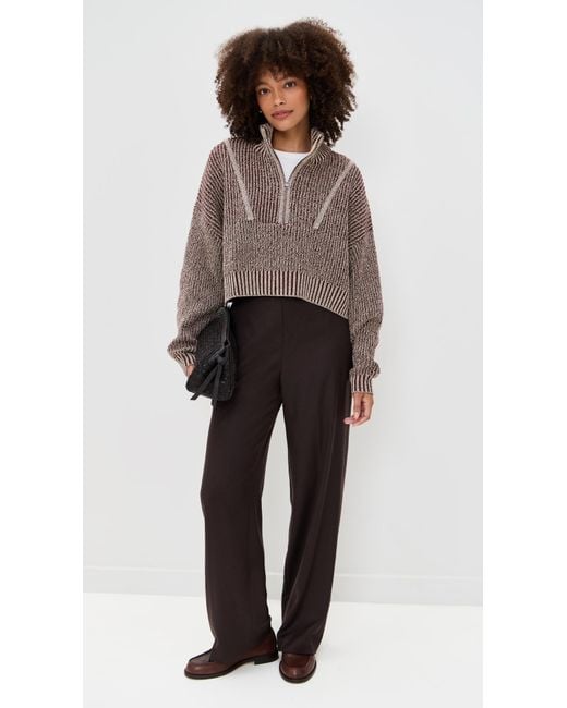 Staud Black Cropped Hampton Sweater