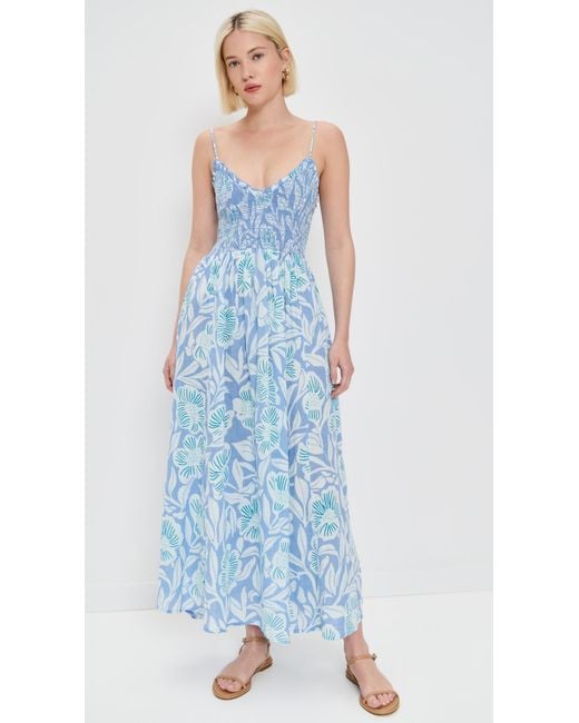Free People Blue Sweet Nothings Midi Dress