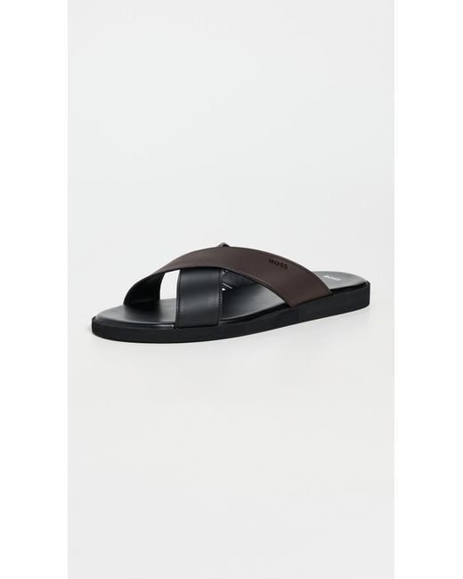BOSS Darrel Slide Sandals in Black for Men | Lyst display picture 3