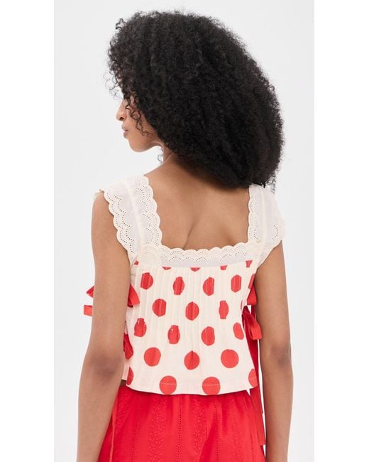 Bailey Rose Red Polka Dot Top
