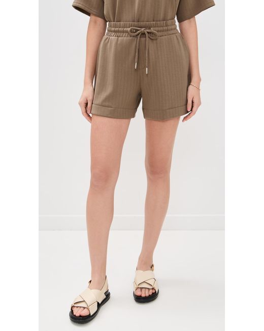 Splendid Natural X Cella Jane Rib Scuba Shorts
