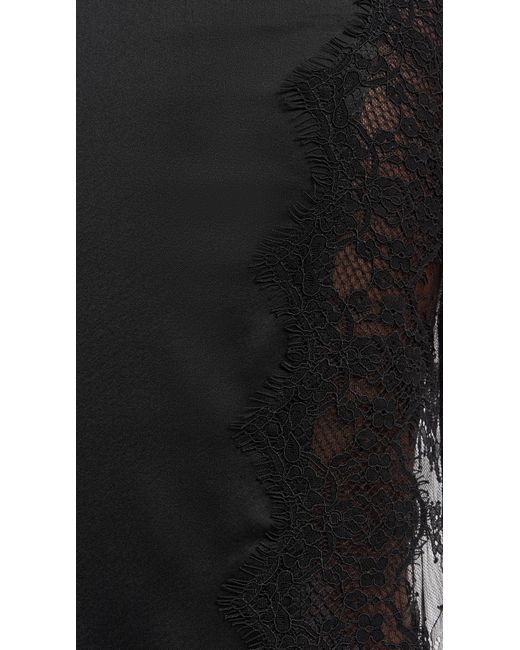 L'Agence Black Minka Long Lace Panel Skirt