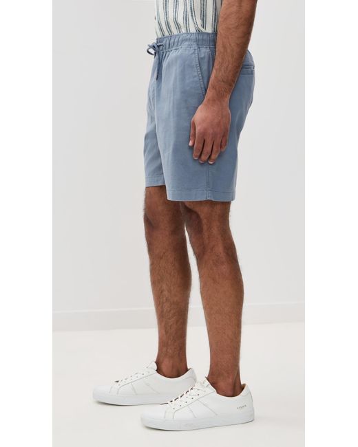 Faherty Brand Blue Essential Drawstring Shorts for men