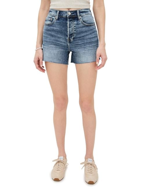 DAZE Blue Bottom Line Shorts