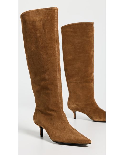 Black Suede Studio Brown Sutton Suede Boots 50Mm