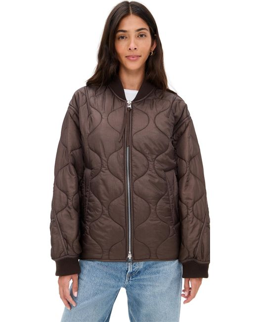 Agolde Brown Isla Quilted Jacket