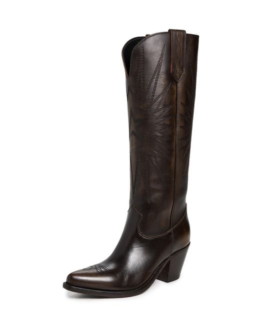 Golden Goose Deluxe Brand Black Wish Star Distressed Bull Leather Boots