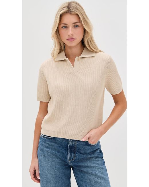 Vince Blue Ribbed Polo