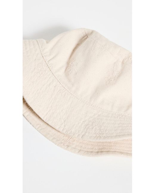 Madewell White Embroiderd Bucket Hat