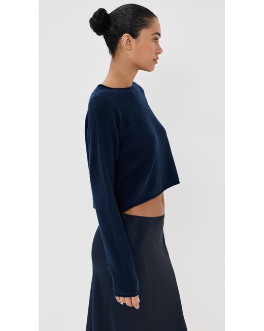 SABLYN Blue Lance Cashmere Cropped Pullover