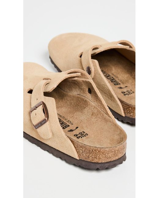 Birkenstock White Boston Clogs