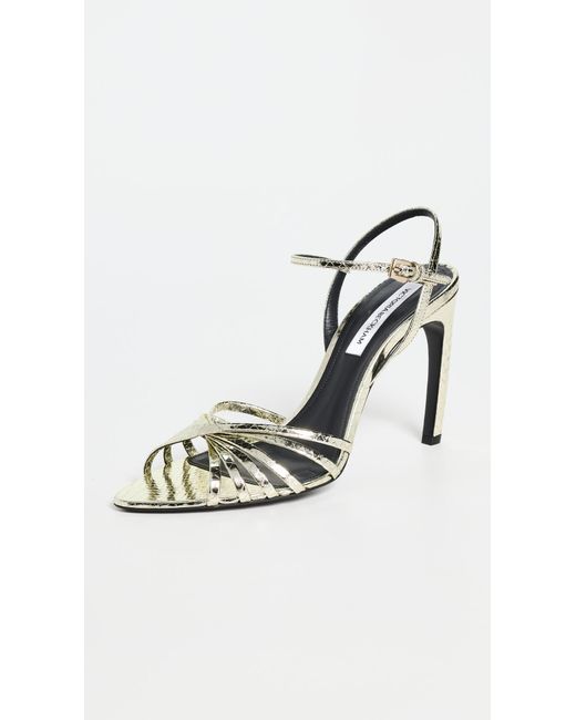 Victoria Beckham Metallic Cage Sandals