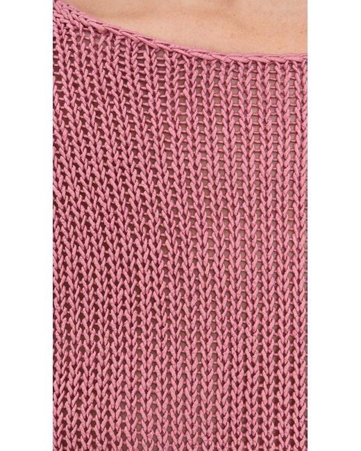 Vince Pink Coated Cotton Pullover