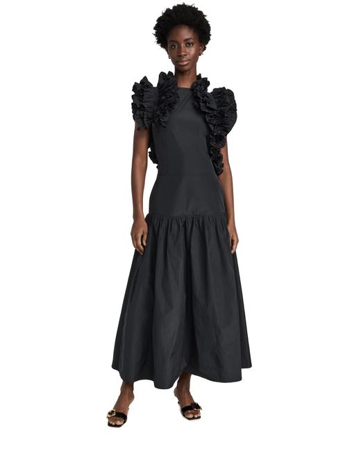 Co. Black Ruffle Llar Dress