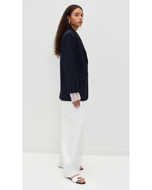 Simonett Blue Structured Sheer Cuff Blazer
