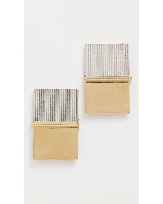 Acne White Small Note Pad Earrings