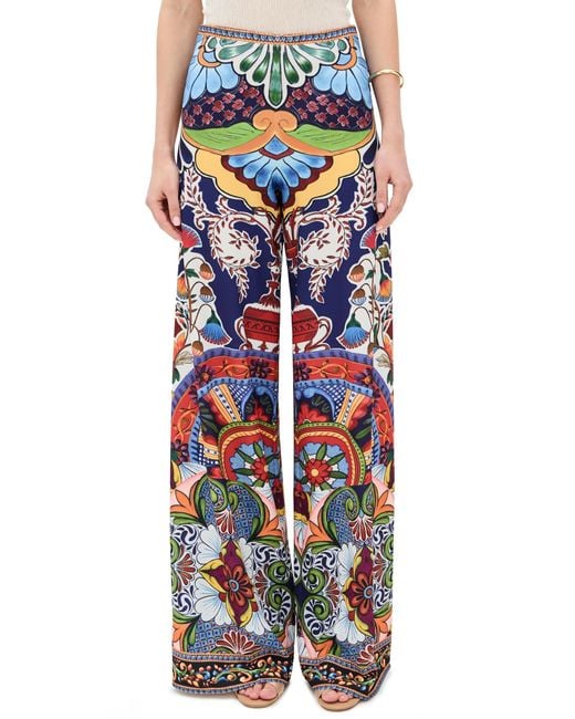 Alice + Olivia Multicolor Athena Clean Wide Leg Pants