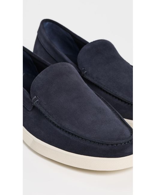 Vince Men\'s Navy Suede Slip-On Loafers Vince Sonoma Suede Slip On Loafers Coastal in Blue for Men  main image 4