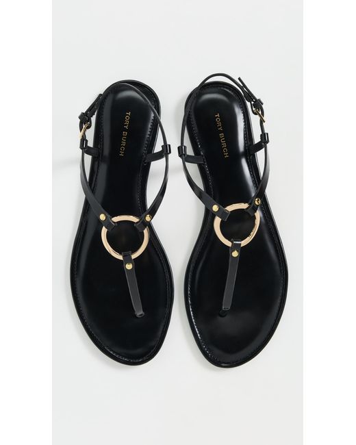 Tory Burch Black Ring Sandals