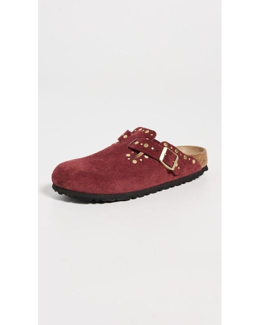 Boston Rivet Red Birkenstock Boston Rivet Clogs in Red | Lyst