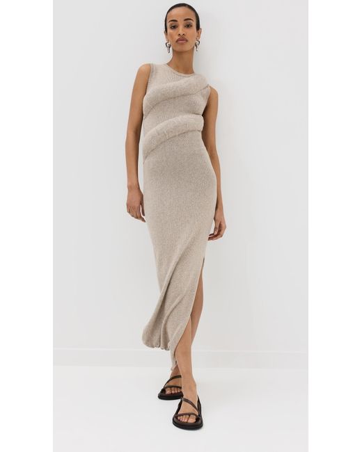 J.W. Anderson Natural Padded Twisted Tank Dress