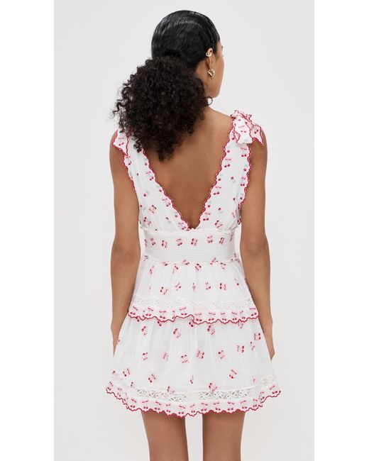 LoveShackFancy White Soira Dress