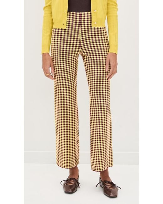 Le Bos Natural Gingham Flare Pants