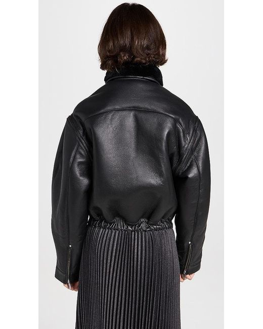 Saks Potts Maiken Leather Jacket in Black | Lyst