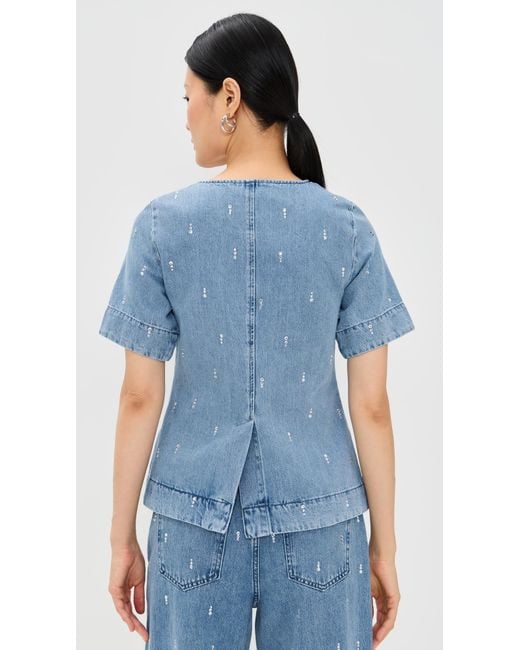 ALIGNE Blue Chico Diamante Top
