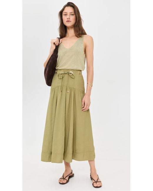 Ba&sh Green Donia Skirt