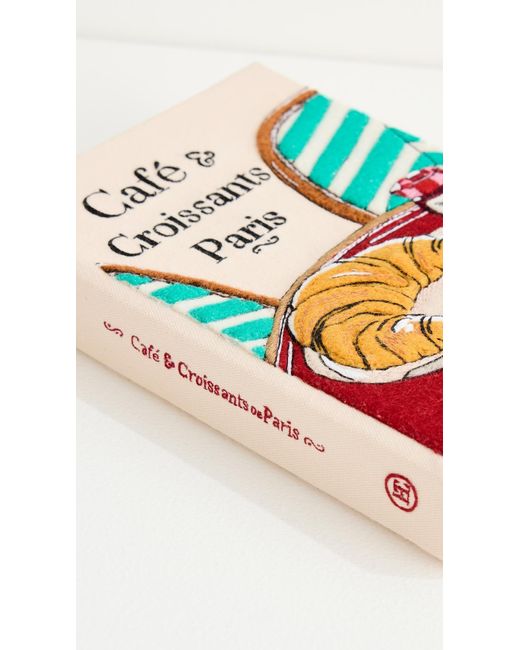 Olympia Le-Tan White Café And Croissants Book Clutch